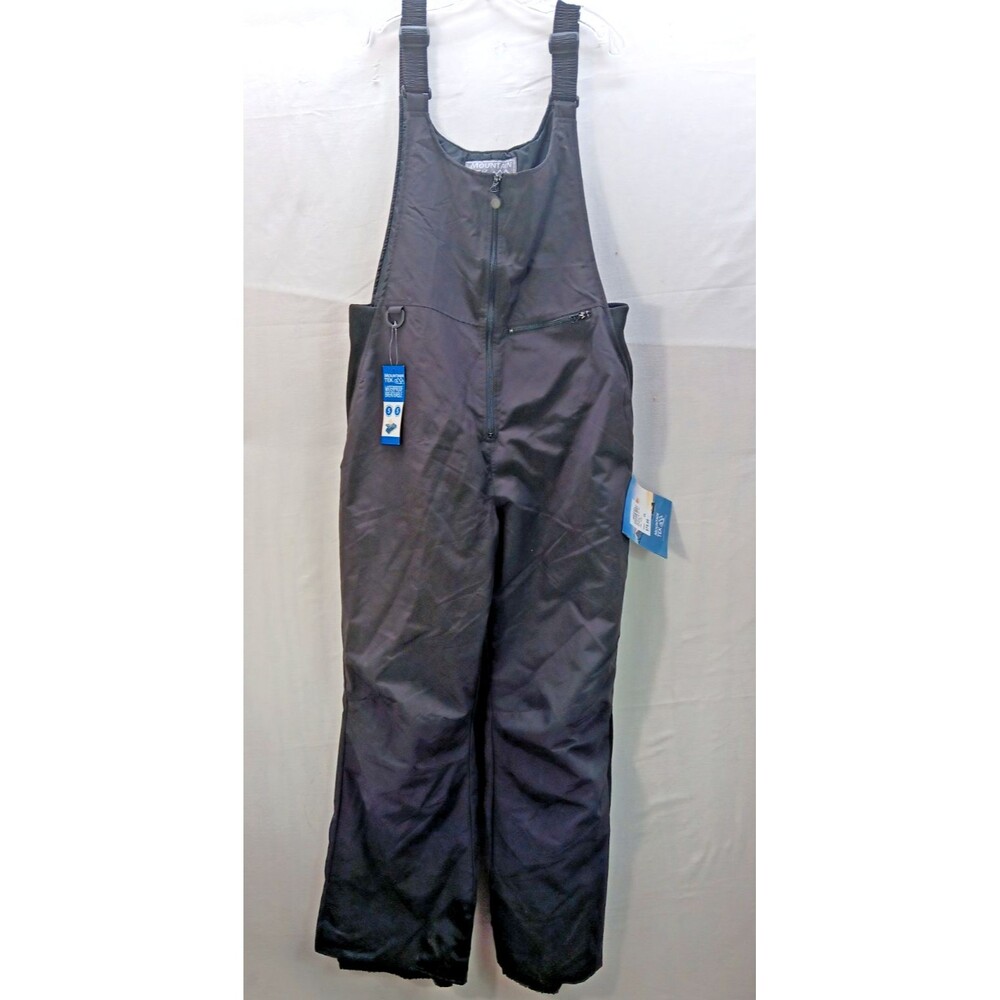 Mountain Tek Snow Bib Overalls Mens 2XL Black Insulated Ski Snowboard Pants New